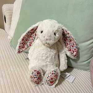 Jellycat Cream Bunny with Floral Ears